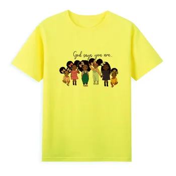 Футболка с принтом для милых девочек, повседневная футболка с короткими рукавами для милых девочек, оригинальный бренд, персонализированная мода, африканский короткий рукав A1-51