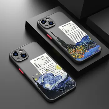 Чехол для телефона Van Gogh Starry Night для iPhone 15 Pro Max 7 8 SE XR 11 Pro 15 Plus XS 12 13 Mini X Hard PC Силиконовый Чехол-Накладка