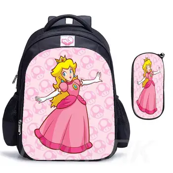 Школьные сумки принцессы персикового цвета, ортопедический рюкзак принцессы для начальных классов, детский рюкзак с героями мультфильмов для девочек и мальчиков Mochila Infantil 1-5 Классы